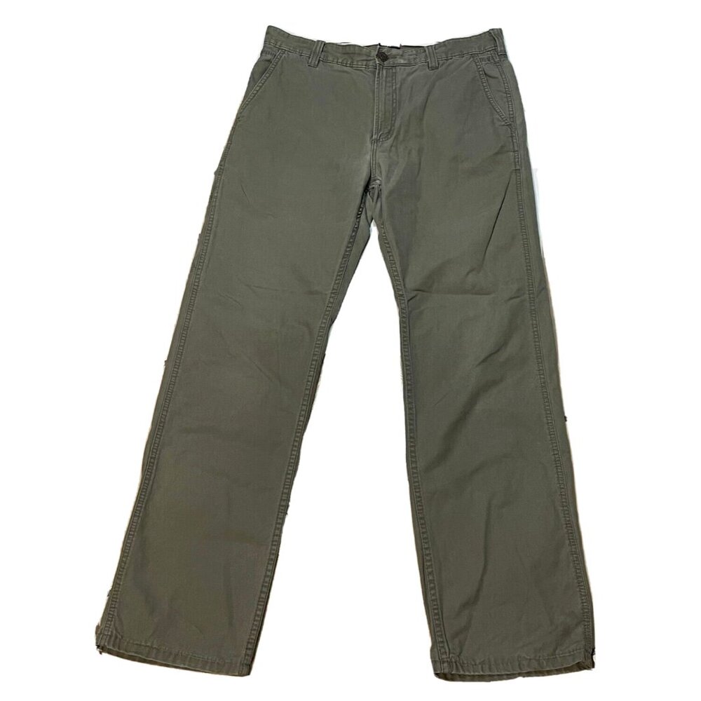 Lands End jeans mens 33 x 31 traditional fit straight light green